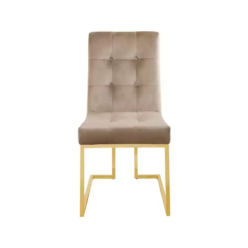 Meridian Furniture, Chaises de salle à manger Pierre en velours, lot de 2