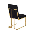 Meridian Furniture, Chaises de salle à manger Pierre en velours, lot de 2