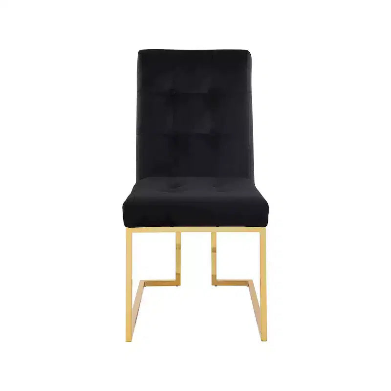 Meridian Furniture, Chaises de salle à manger Pierre en velours, lot de 2