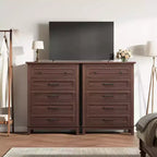 Commode 5 tiroirs pour chambre à coucher, commode verticale de 105 cm de haut avec rangement indépendant, meuble de rangement en bois pour salon, chambre à coucher, entrée