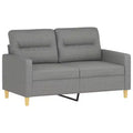 vidaXL 2-seater Sofa Dark Grey Fabric (100% polyester), metal, plywood