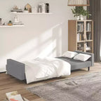 vidaXL Divano letto Grigio chiaro Velluto (100% poliestere), legno, plastica Grande