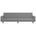 vidaXL Divano letto Grigio chiaro Velluto (100% poliestere), legno, plastica Grande