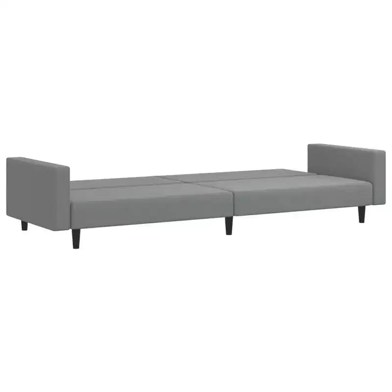 vidaXL Divano letto Grigio chiaro Velluto (100% poliestere), legno, plastica Grande