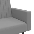 vidaXL Divano letto Grigio chiaro Velluto (100% poliestere), legno, plastica Grande