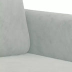 vidaXL Set divani 2 pz in velluto grigio chiaro - Seduta confortevole con imbottitura spessa e materiale resistente per soggiorno o ufficio
