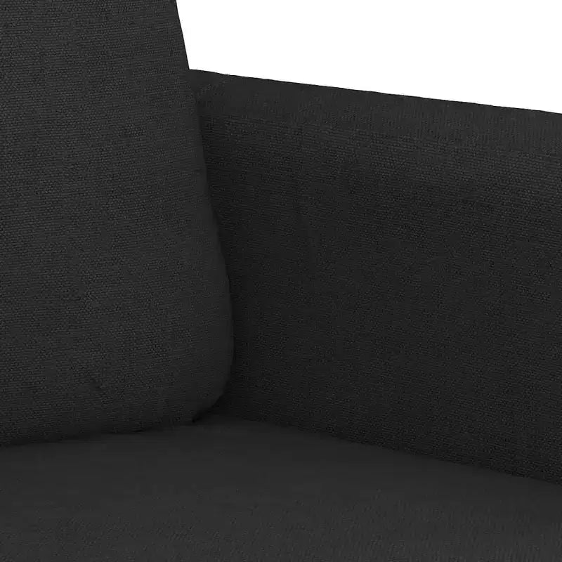 vidaXL Set Divani a 2 Posti con Cuscini in Tessuto Nero - Seduta Durevole e Confortevole per Interni/Esterni con Telaio in Compensato e Metallo
