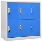 vidaXL Armadietto metallico Grigio chiaro e Blu Acciaio Media