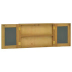 vidaXL Mobile specchiera con cornice in legno massello di teak - Specchio da ingresso con spazio aggiuntivo - Unità a parete - Dimensioni: 23,6 x 3,9 x 15,7