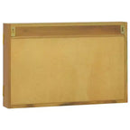 vidaXL Mobile specchiera con cornice in legno massello di teak - Specchio da ingresso con spazio aggiuntivo - Unità a parete - Dimensioni: 23,6 x 3,9 x 15,7