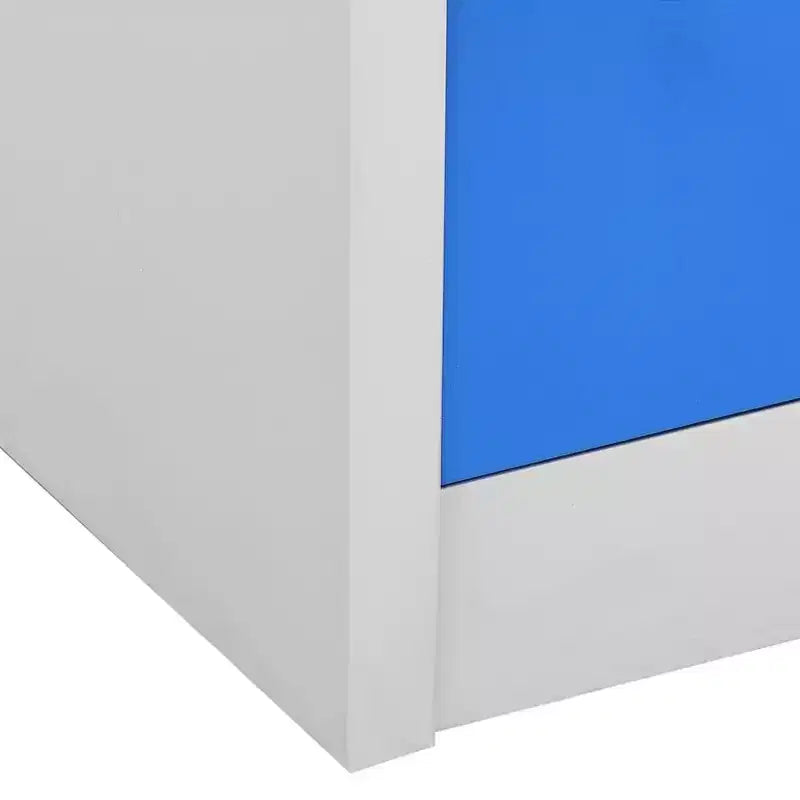 vidaXL Armadietti robusti - Design moderno, in acciaio in grigio e blu - Ideali per scuole, uffici - 35,4x17,7x36,4