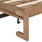 Letto a scomparsa matrimoniale Whisen Wood con stazione di ricarica e cassetto
