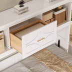 Letto a scomparsa matrimoniale Whisen Wood con stazione di ricarica e cassetto