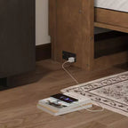 Letto a scomparsa matrimoniale Whisen Wood con stazione di ricarica e cassetto