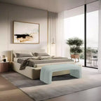 Meridian Furniture, Panca Arc Mint in pelle vegana