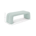 Meridian Furniture, Panca Arc Mint in pelle vegana