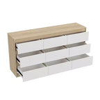 Famapy Cassettiera Minimalista Contemporanea a 9 Cassetti, Ampio Spazio per Camera da Letto/Soggiorno