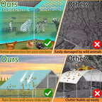 Enclos pour poulailler Dyonery avec treillis métallique immergé, enclos métallique pour poules de jardin avec couverture étanche et loquet sécurisé