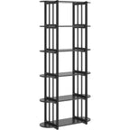 Libreria a 6 ripiani, Libreria alta moderna, Scaffale angolare industriale, Unità di scaffalatura autoportante
