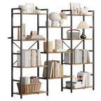 Libreria a 4 Ripiani, Scaffale Industriale - Ripiani in Legno Regolabili e Struttura in Metallo Resistente, Capacità 45 kg, Organizzatore Ampio