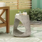 MAYEERTY Tavolo Consolle Vuoto con texture effetto legno di colore grigio per il soggiorno