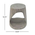 MAYEERTY Tavolo Consolle Vuoto con texture effetto legno di colore grigio per il soggiorno