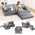 GustoWave 13PCS Modular Kids Play Sofa, Playhouse Play Set for Toddlers Babies, Toddler Couch Foam Play Couch