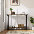 Console Table for Entryway, 2-Tier Entry Table with Storage, 43.3 Narrow Console Tables for Living Room, Small Hallway Table, Side Accent Table