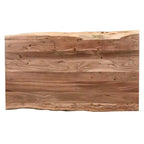 Okak Tavolo da Pranzo Rustico per 4-6 Persone, Tavolo da Pranzo Rettangolare in Legno di Acacia, Mobili da Cucina in Legno per Famiglie Numerose