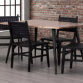 Okak Rustic Style Dining Table for 4-6 People, Acacia Wood Rectangle Dining Table Wooden Kitchen Furniture for Big Family