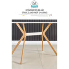 Okak Tavolo da pranzo moderno 47 Tavolo in legno minimalista Ripiano in metallo Gambe in metallo a trasferimento termico per sala da pranzo cucina ufficio
