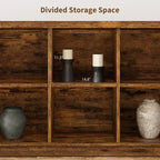 Libreria a 2 ripiani a 8 cubi, Libreria orizzontale in legno stile rustico/country, Armadietto libreria, Organizer contenitore