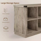 Libreria a 2 ripiani a 8 cubi, Libreria orizzontale in legno stile rustico/country, Armadietto libreria, Organizer contenitore