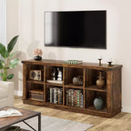 Libreria a 2 ripiani a 8 cubi, Libreria orizzontale in legno stile rustico/country, Armadietto libreria, Organizer contenitore