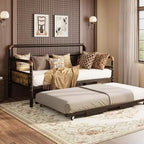 Acekool Daybed Doppio con Letto Estraibile - Divano Letto Salvaspazio e Letto per Ospiti