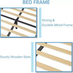 Letto a piattaforma singolo in velluto con testiera regolabile - Supporto a doghe in legno, nessun box spring necessario, rosa chiaro