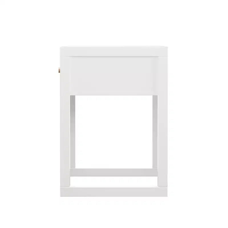 Table de chevet, table d'appoint minimaliste pour canapé, table d'appoint avec tiroir, blanc - ModernLuxe