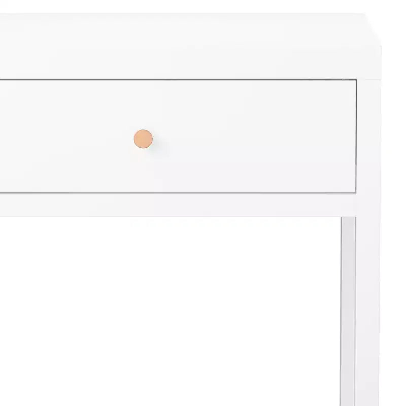 Table de chevet, table d'appoint minimaliste pour canapé, table d'appoint avec tiroir, blanc - ModernLuxe