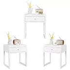 Table de chevet, table d'appoint minimaliste pour canapé, table d'appoint avec tiroir, blanc - ModernLuxe