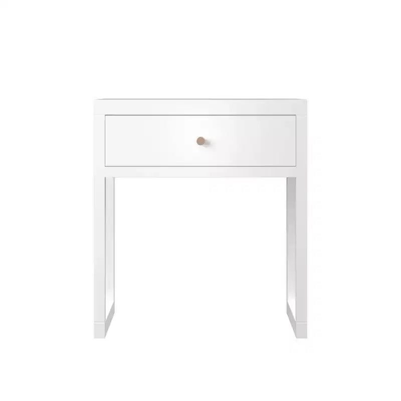 Table de chevet, table d'appoint minimaliste pour canapé, table d'appoint avec tiroir, blanc - ModernLuxe