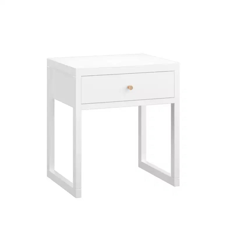 Table de chevet, table d'appoint minimaliste pour canapé, table d'appoint avec tiroir, blanc - ModernLuxe
