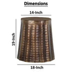 Table d'appoint ronde en aluminium Royal Hampton 19 avec motif martelé