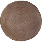 Table d'appoint ronde en aluminium Royal Hampton 19 avec motif martelé