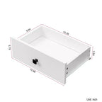 CLIHOME Mobile da Bagno per Lavanderia con 1 Armadietto e 1 Cassetto, Bianco