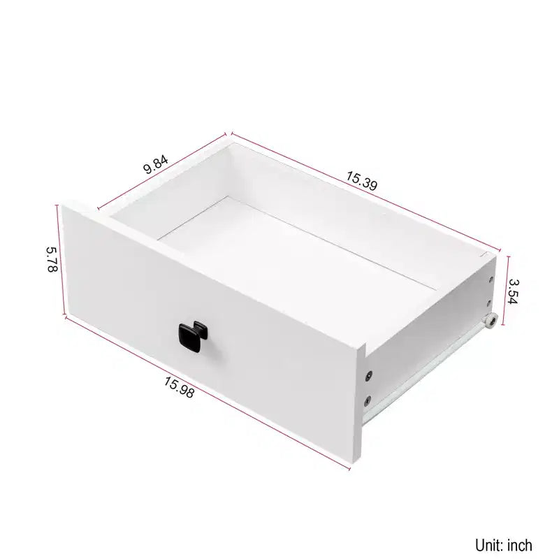 CLIHOME Mobile da Bagno per Lavanderia con 1 Armadietto e 1 Cassetto, Bianco