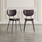 Jofran, sedia da pranzo imbottita in similpelle contemporanea moderna con schienale diviso (set da 2)