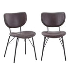 Jofran, sedia da pranzo imbottita in similpelle contemporanea moderna con schienale diviso (set da 2)