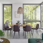 Jofran, Draper Sedia da pranzo Mid-Century Modern in ecopelle (Set da 4)