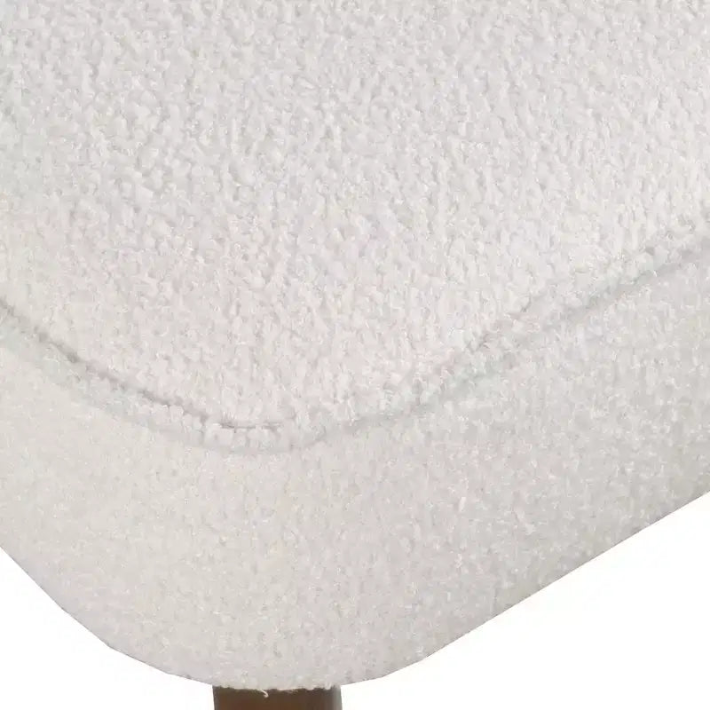 Sedia da pranzo Jofran Wes in tessuto bouclé Mid-Century Modern (set da 2)