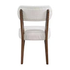 Sedia da pranzo Jofran Wes in tessuto bouclé Mid-Century Modern (set da 2)